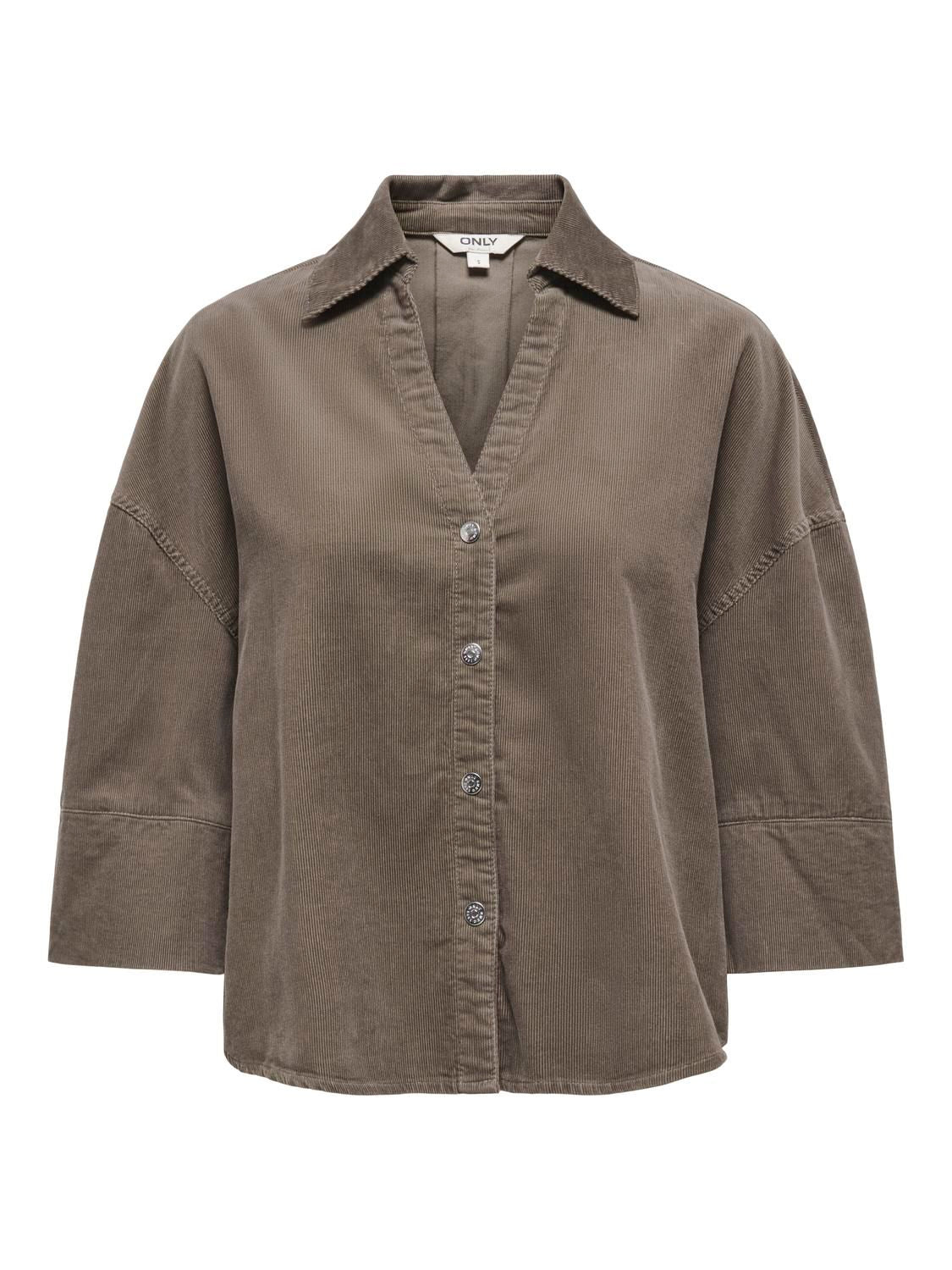 Onlnessa 3/4 Cord Shirt Cc Pnt Grønn