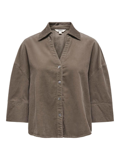 Onlnessa 3/4 Cord Shirt Cc Pnt Grønn