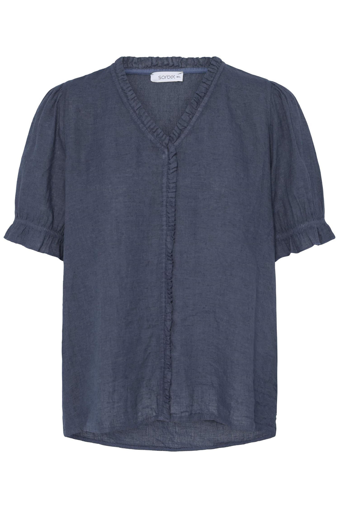 Sbfontanelle Ss Flounce Blouse Marine