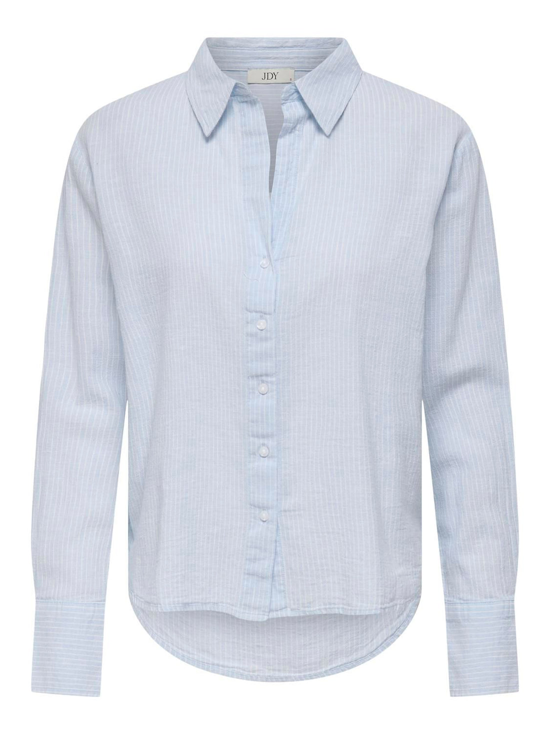 Jdymila L/s Loose Linen Shirt Wvn Dia Blå