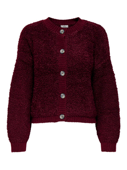 Jdyeira Life L/s Oneck Cardigan Knt Noos Mørkelilla