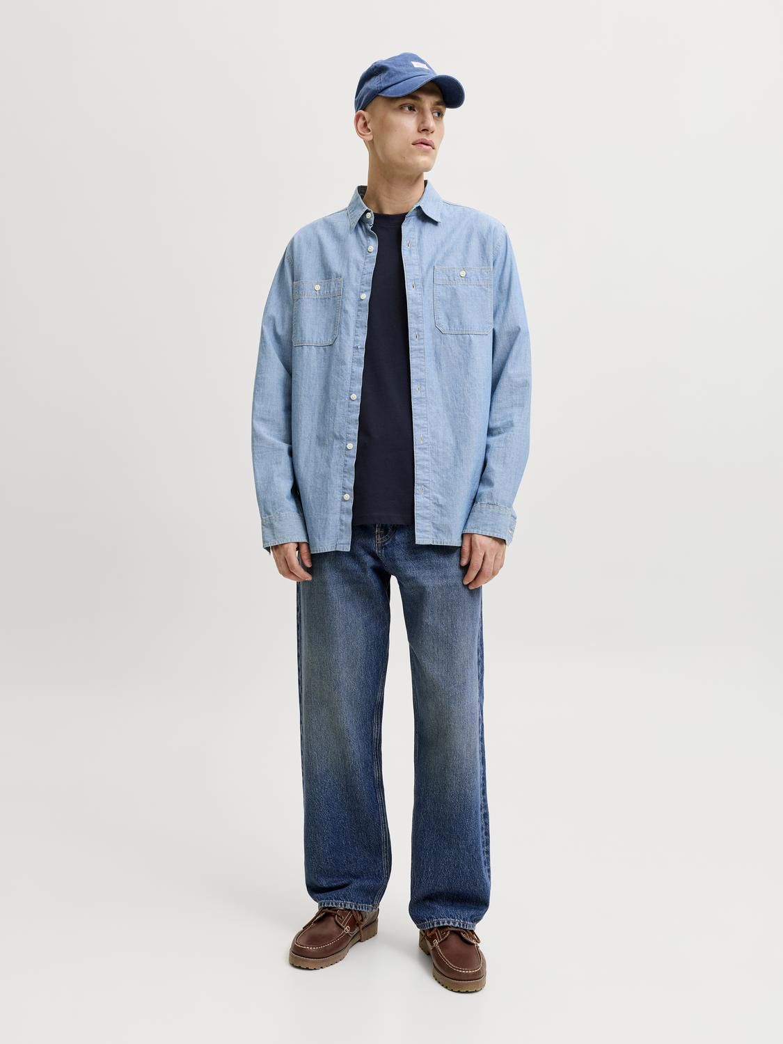 Jororganic Basic Tee Ss O-Neck Noos Blå