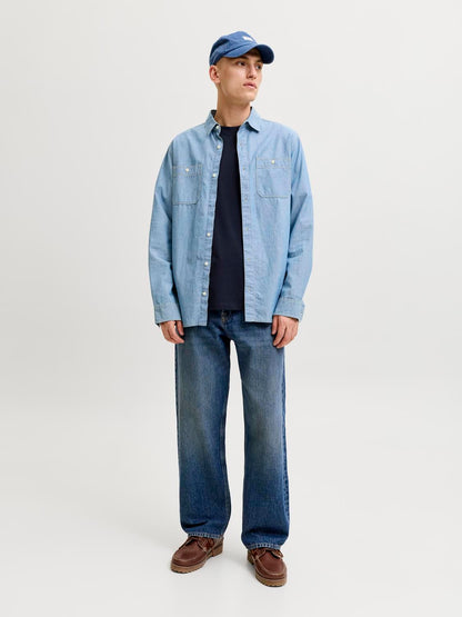 Jororganic Basic Tee Ss O-Neck Noos Blå