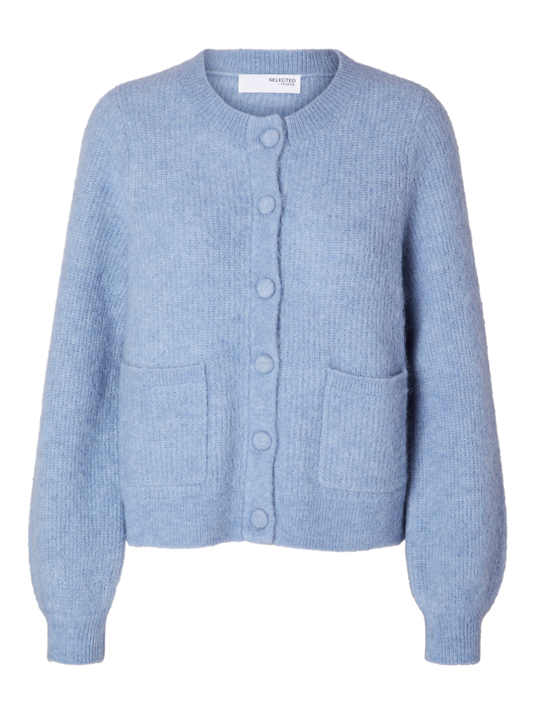 SLFSIA RAS LS KNIT POCKET CARDIGAN Endless Sky