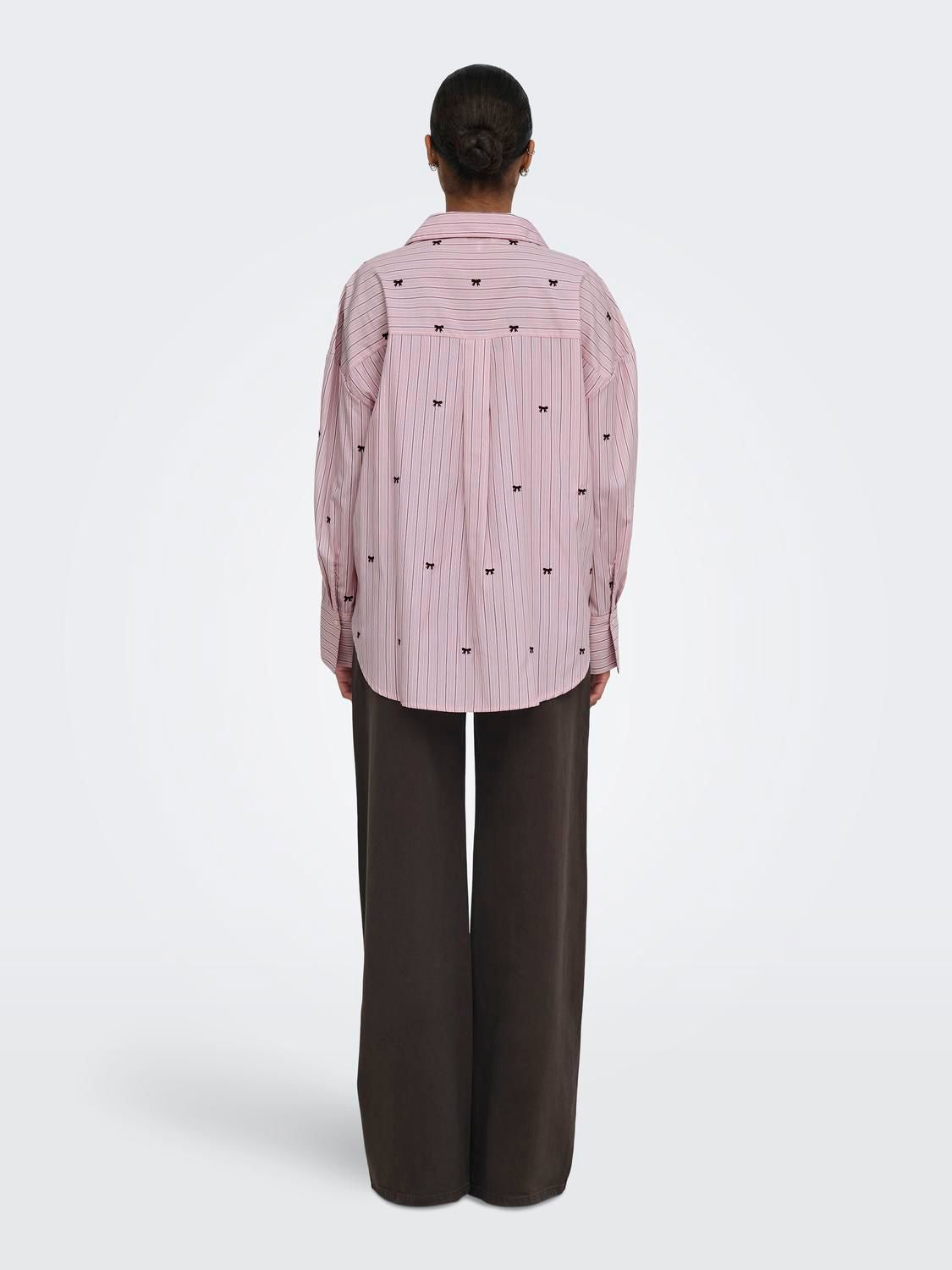 Onloregon Zeidi Ls Bow Shirt Noos Wvn Rosa