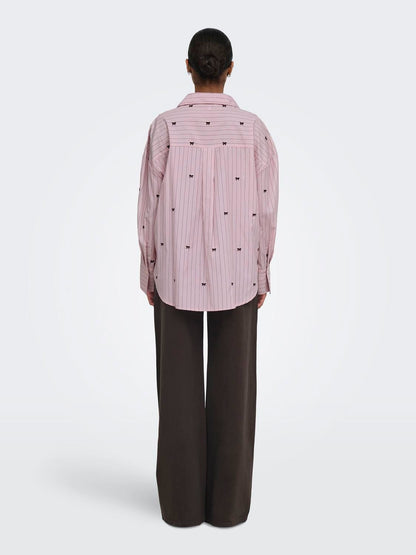 Onloregon Zeidi Ls Bow Shirt Noos Wvn Rosa