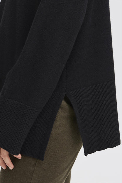 Pzsteffi Oneck Pullover Black Beauty
