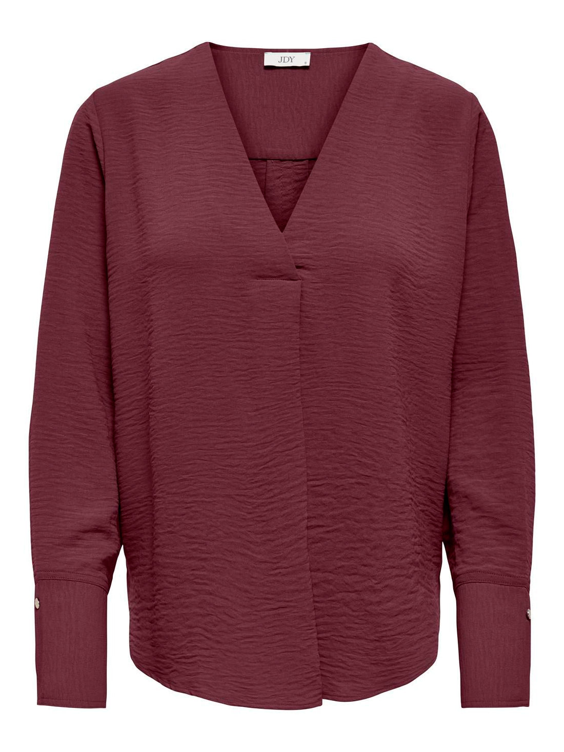 Jdylion L/s V-Neck Top Wvn Burgunder