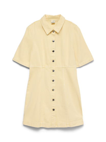 Vmdaisy 2/4 Short Denim Dress Noos Gul