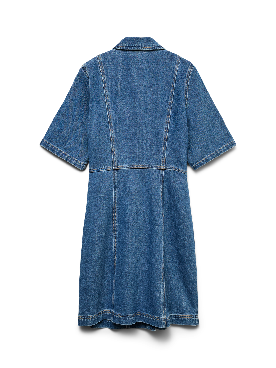 Vmdaisy 2/4 Short Denim Dress Noos Blå
