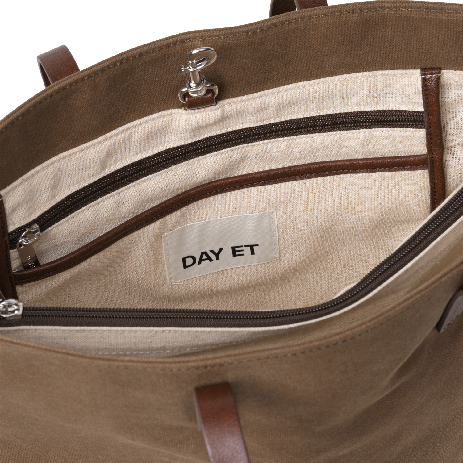 Day Waxed Cotton Work Bag Brun