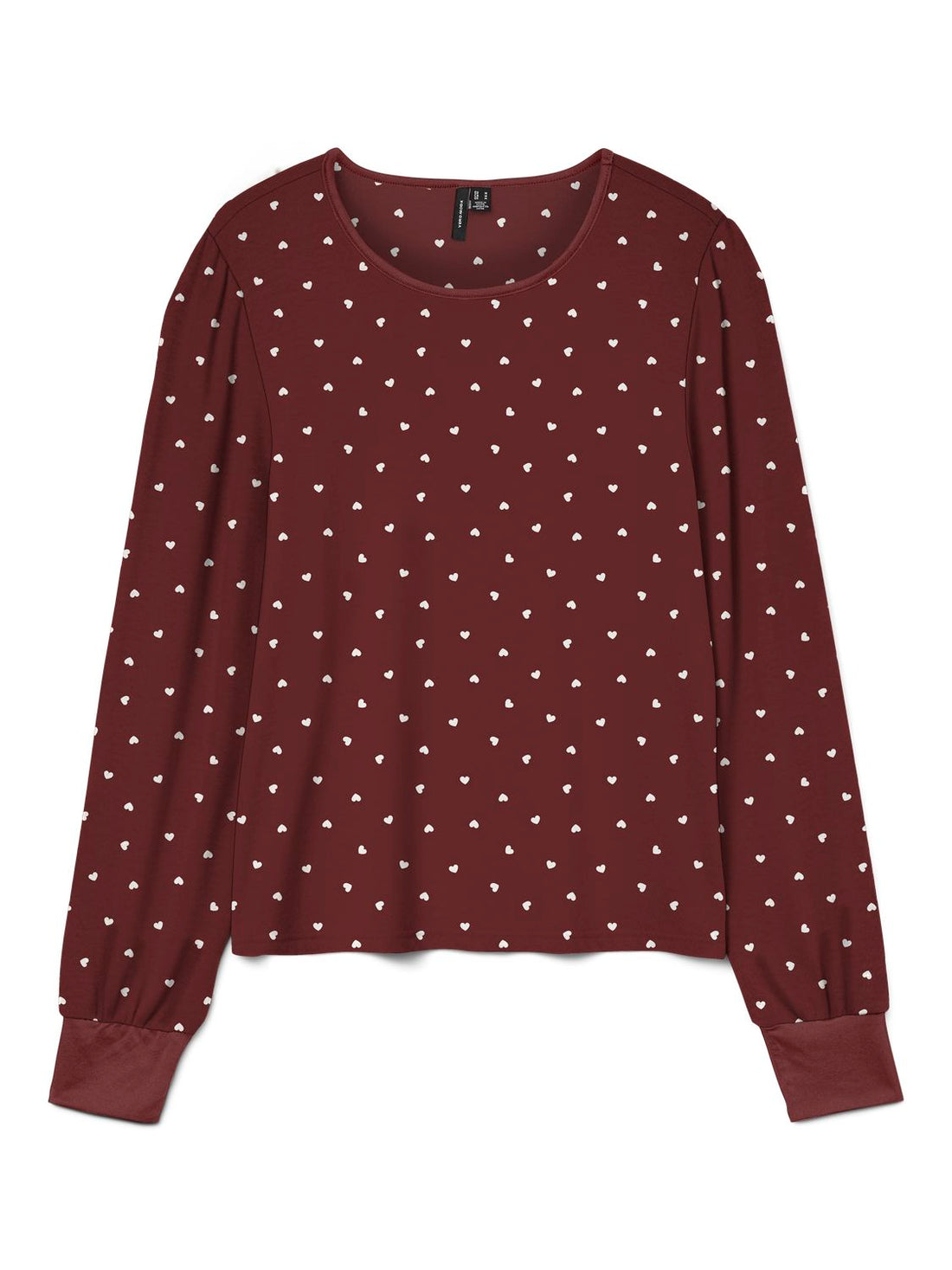 Vmchris Ls O-Neck Top Jrs Xmas Burgunder