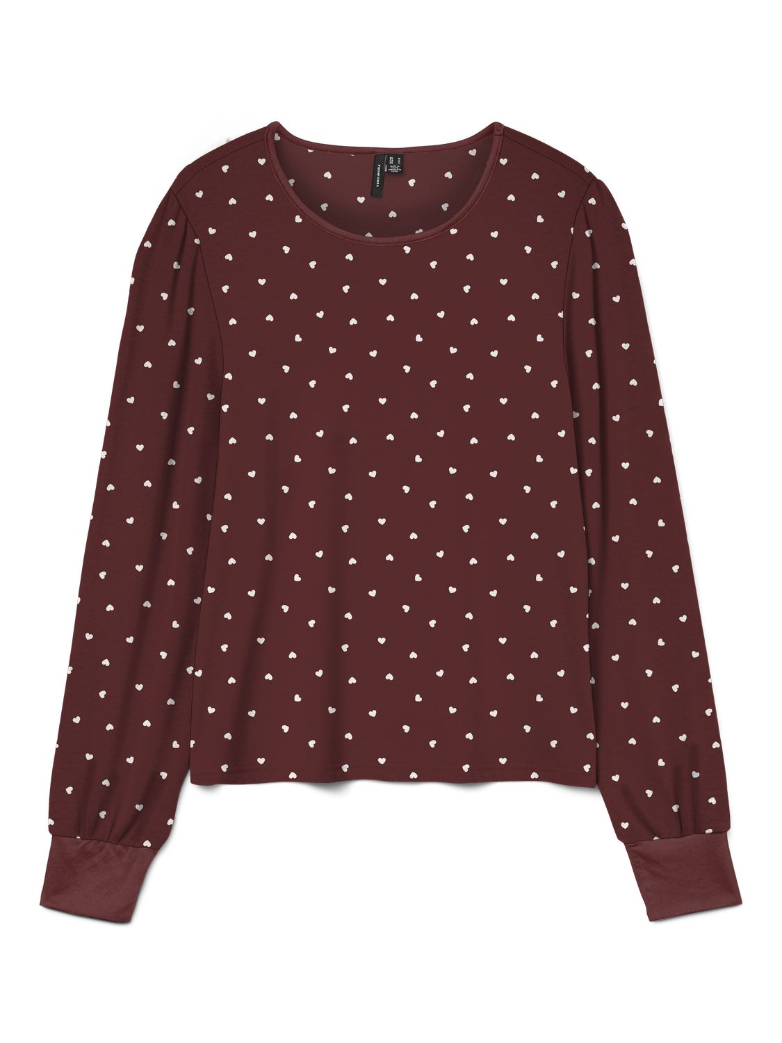 Vmchris Ls O-Neck Top Jrs Xmas Burgunder