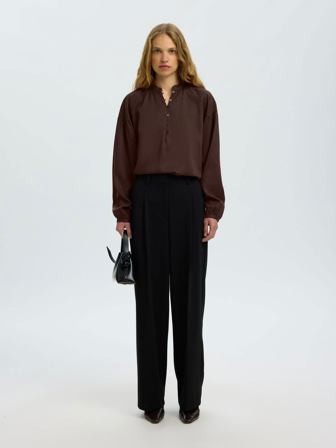 Slwdonna Ls Shirt Noos Brun