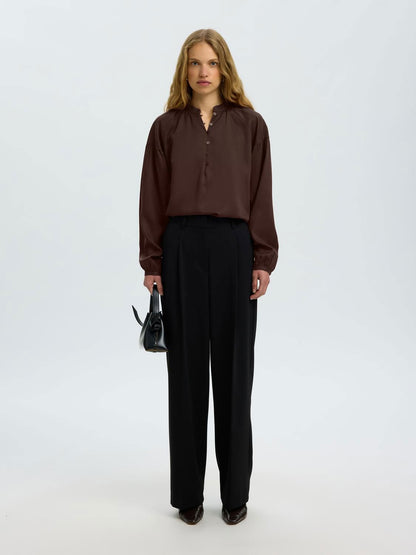 Slwdonna Ls Shirt Noos Brun