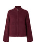 Slwsia Ras Ls Knit Zipper Cardigan Noos Burgunder