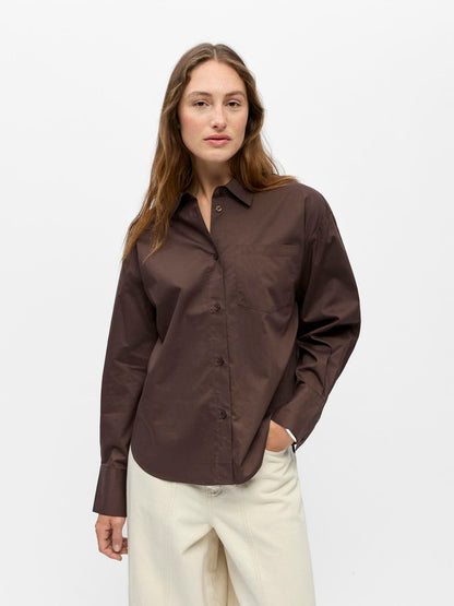 Objzila L/s Re Shirt Noos Brun