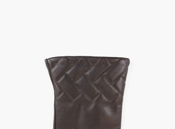 MANZINI Mina Leather Gloves Brun