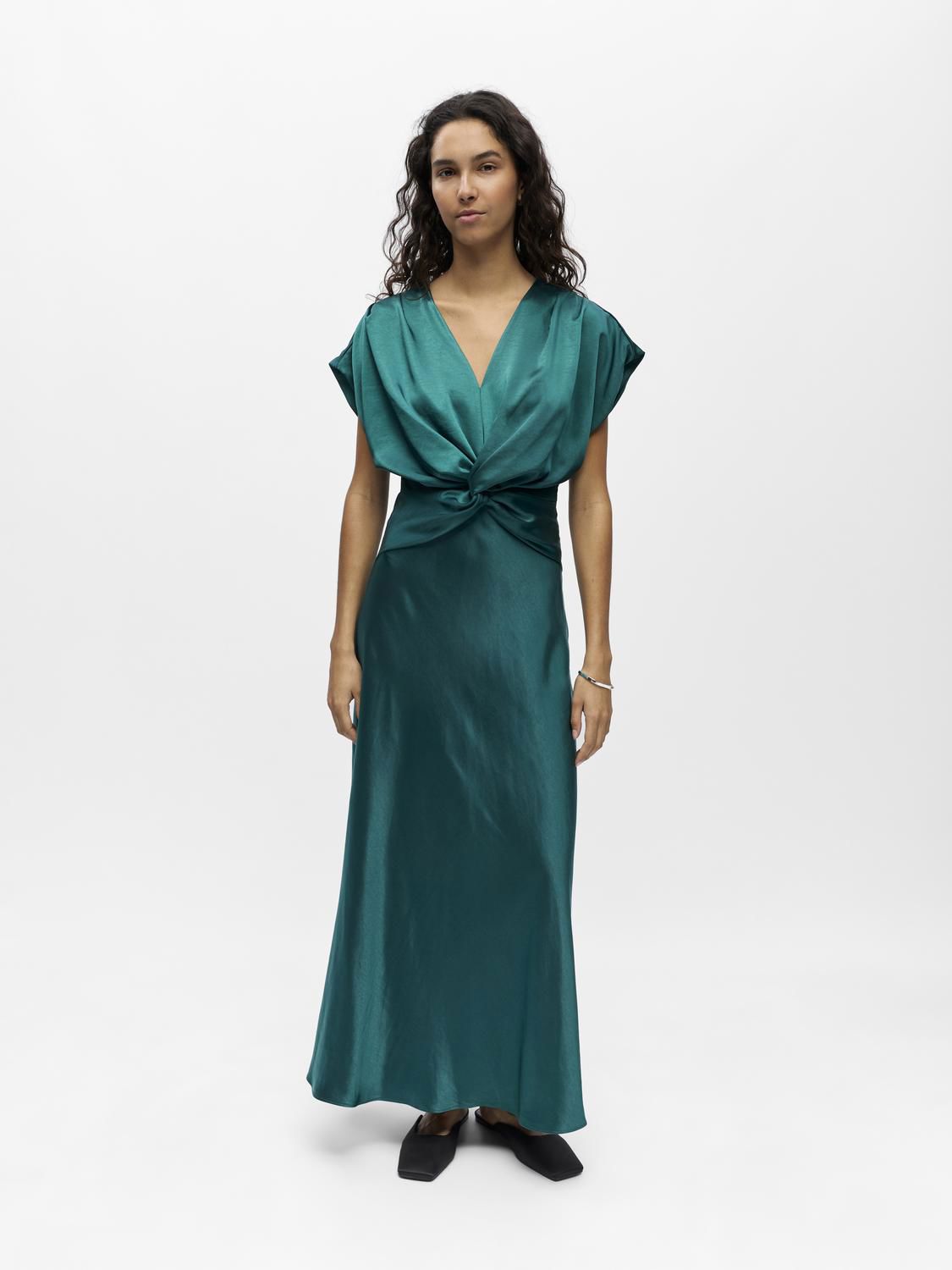 Objlia Re Ss Long Dress 144 Grønn