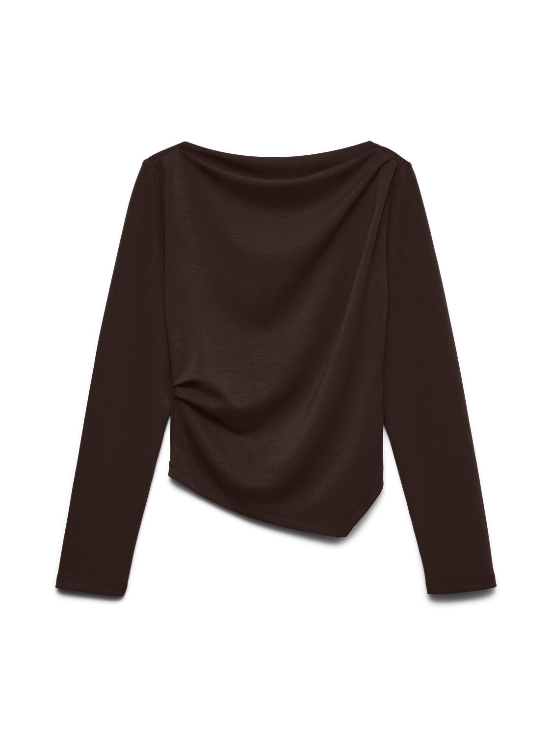 Vmmille Ls Boatneck Short Top Jrs Noos Brun