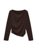 Vmmille Ls Boatneck Short Top Jrs Noos Brun