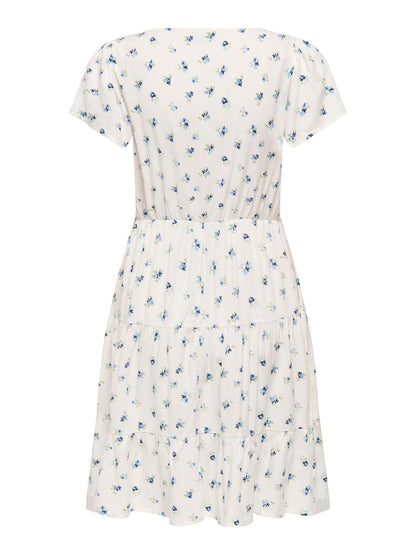 Jdysezen Life S/s Button Dress Wvn Dia Hvit
