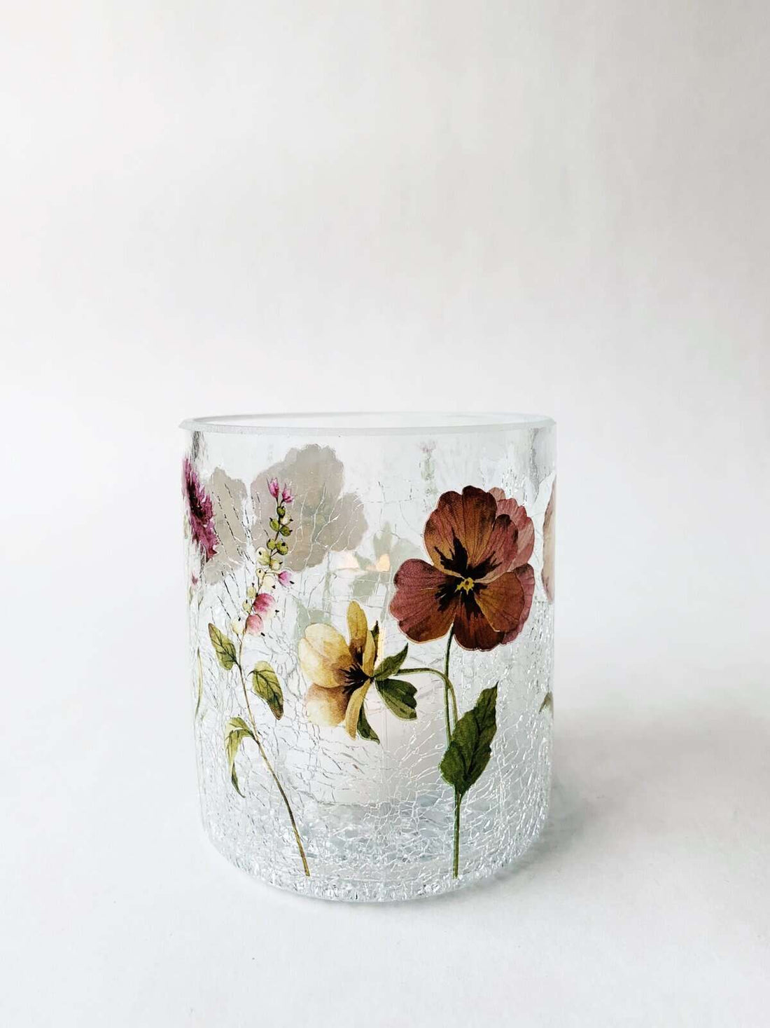 Lysglass Krakelert Stemor 9×10 Cm