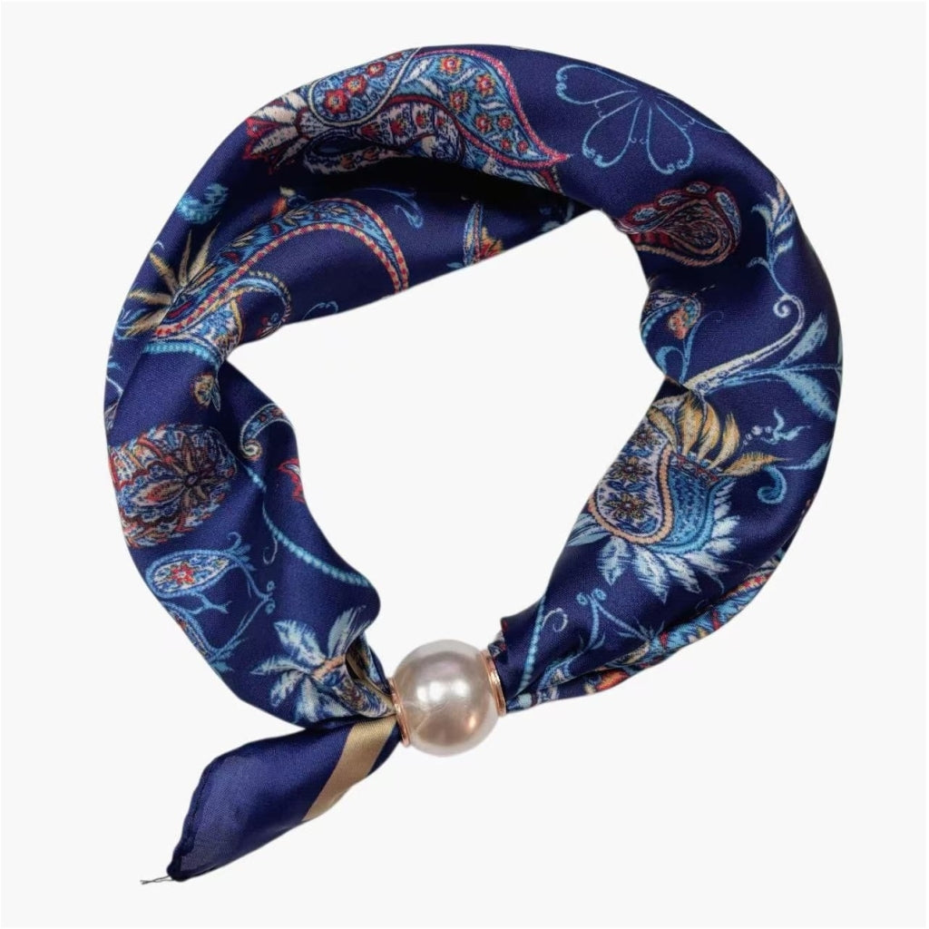 SCARF SMALL PAISLEY&amp;PEARL Blå