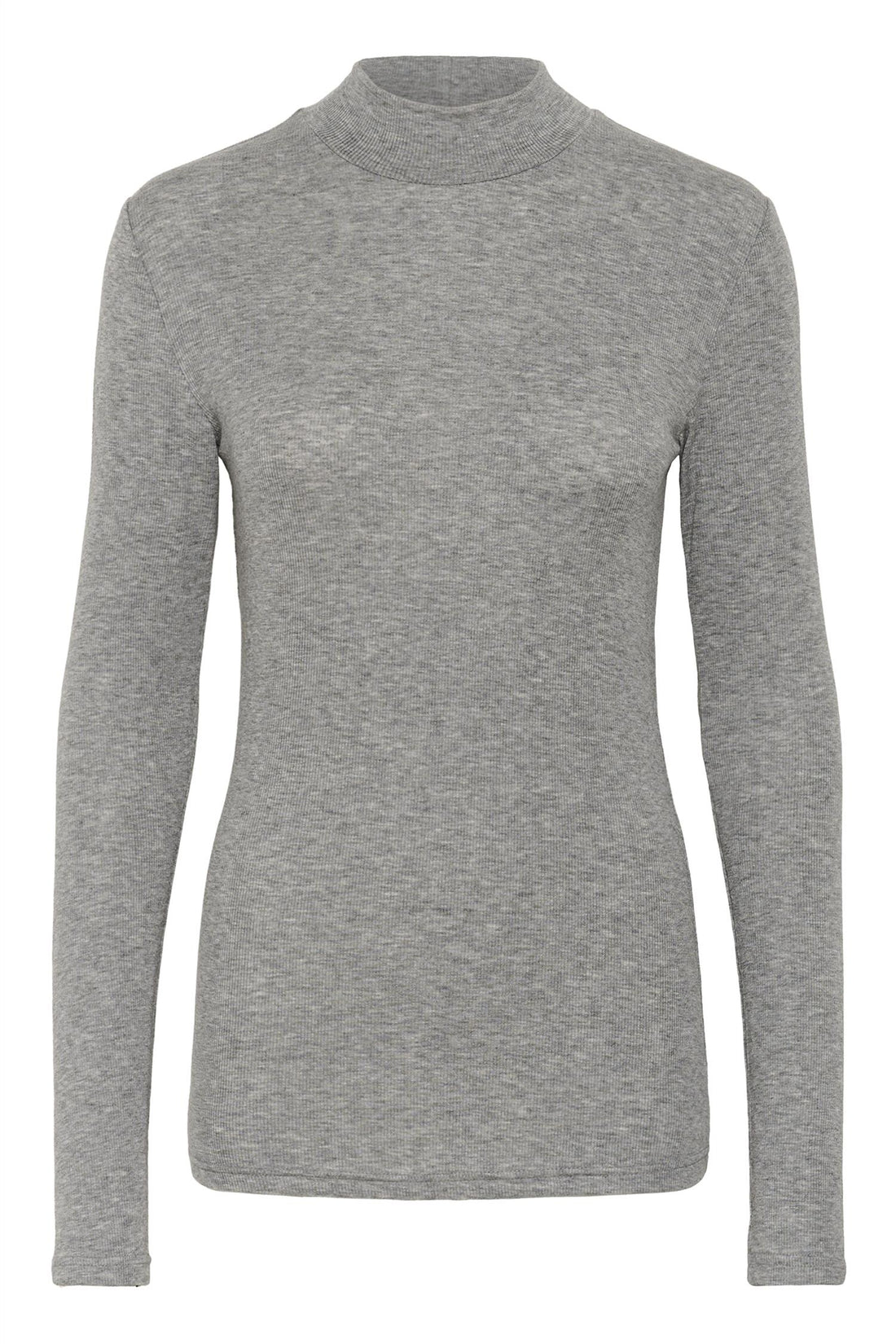 Kaiben Roll Neck T-Shirt Grey Melange