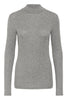 Kaiben Roll Neck T-Shirt Grey Melange