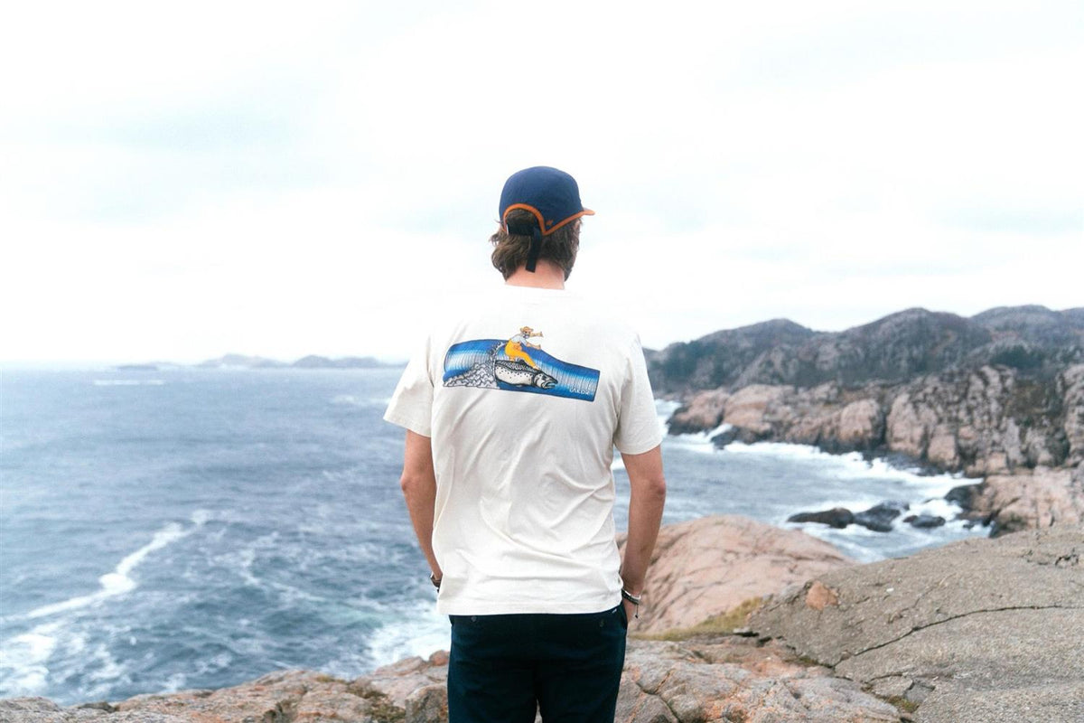 Salmon Surfer T-Shirt Beige