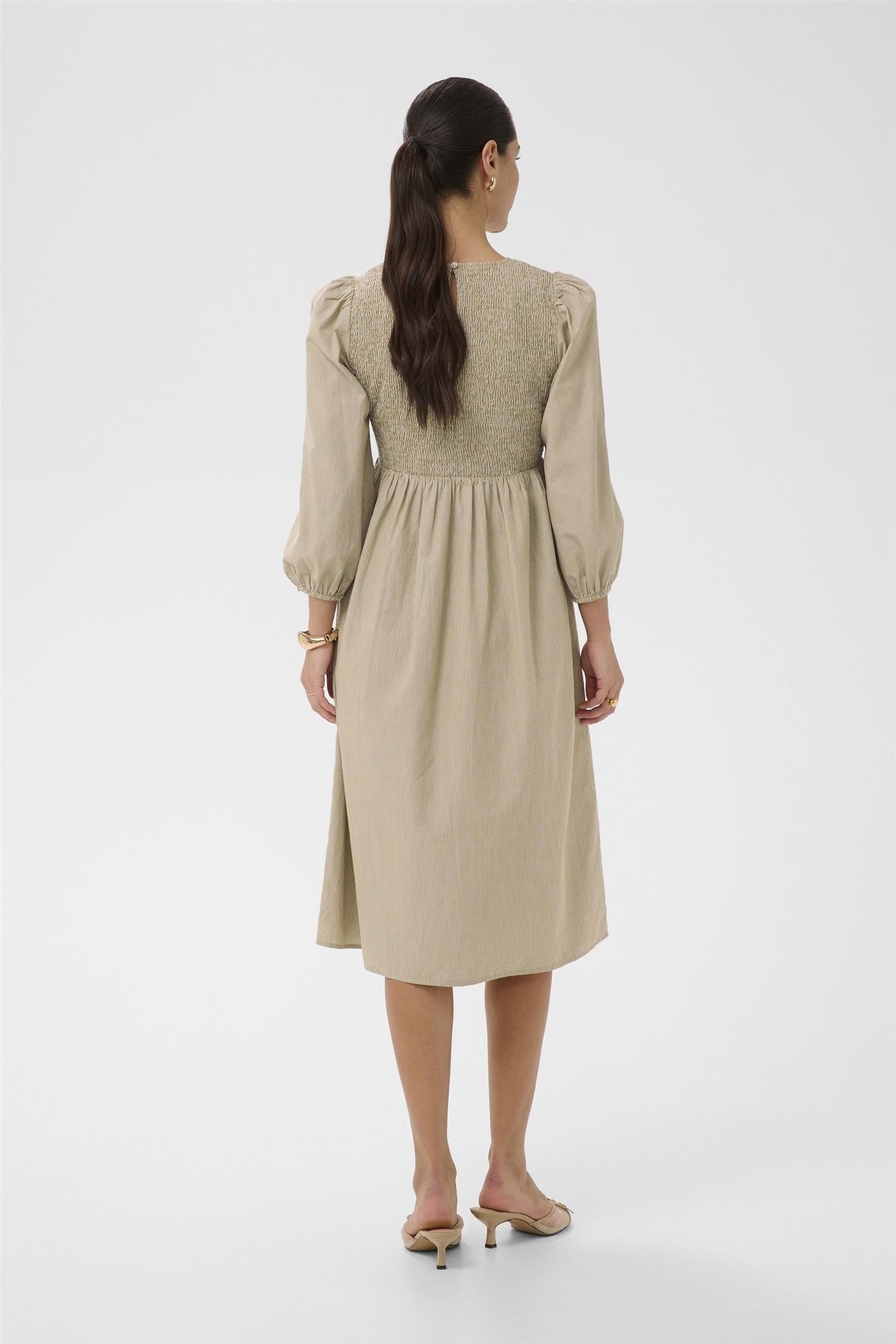 Kamona Smock Dress Beige