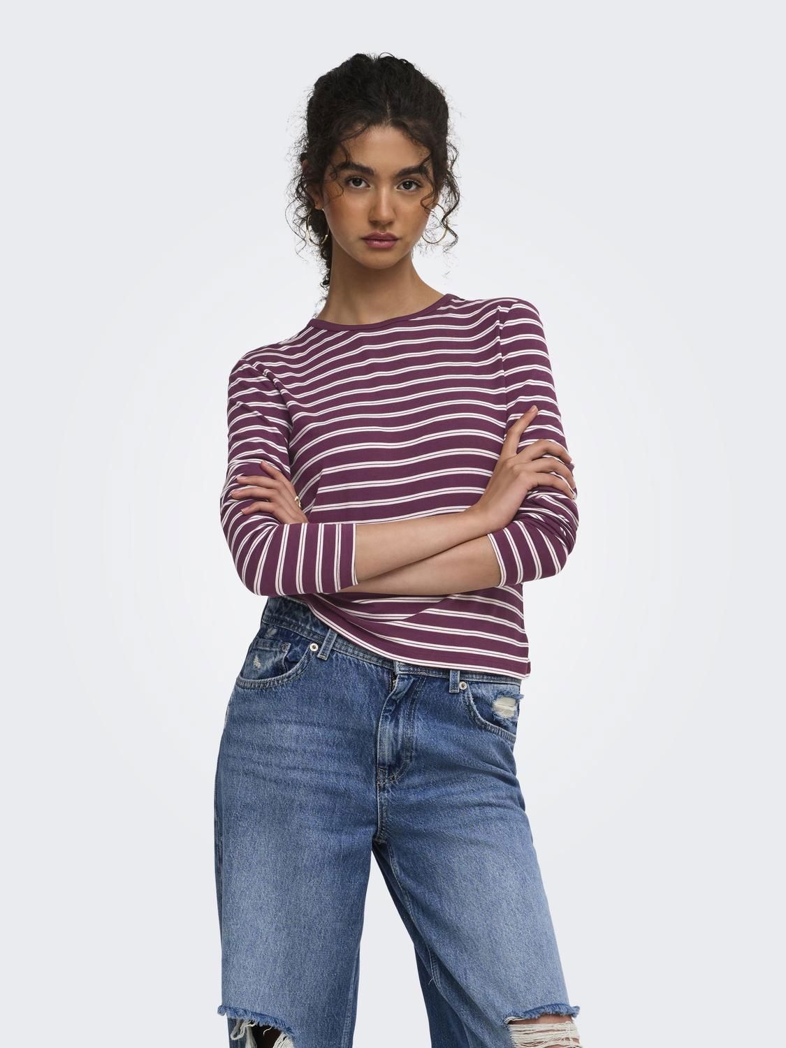 Onlnina L/s Aop Top Jrs Lilla