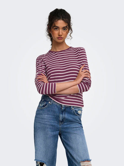 Onlnina L/s Aop Top Jrs Lilla
