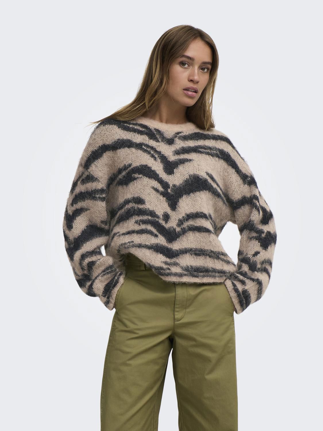 Jdycecilie L/s On Animal Pullover Knt