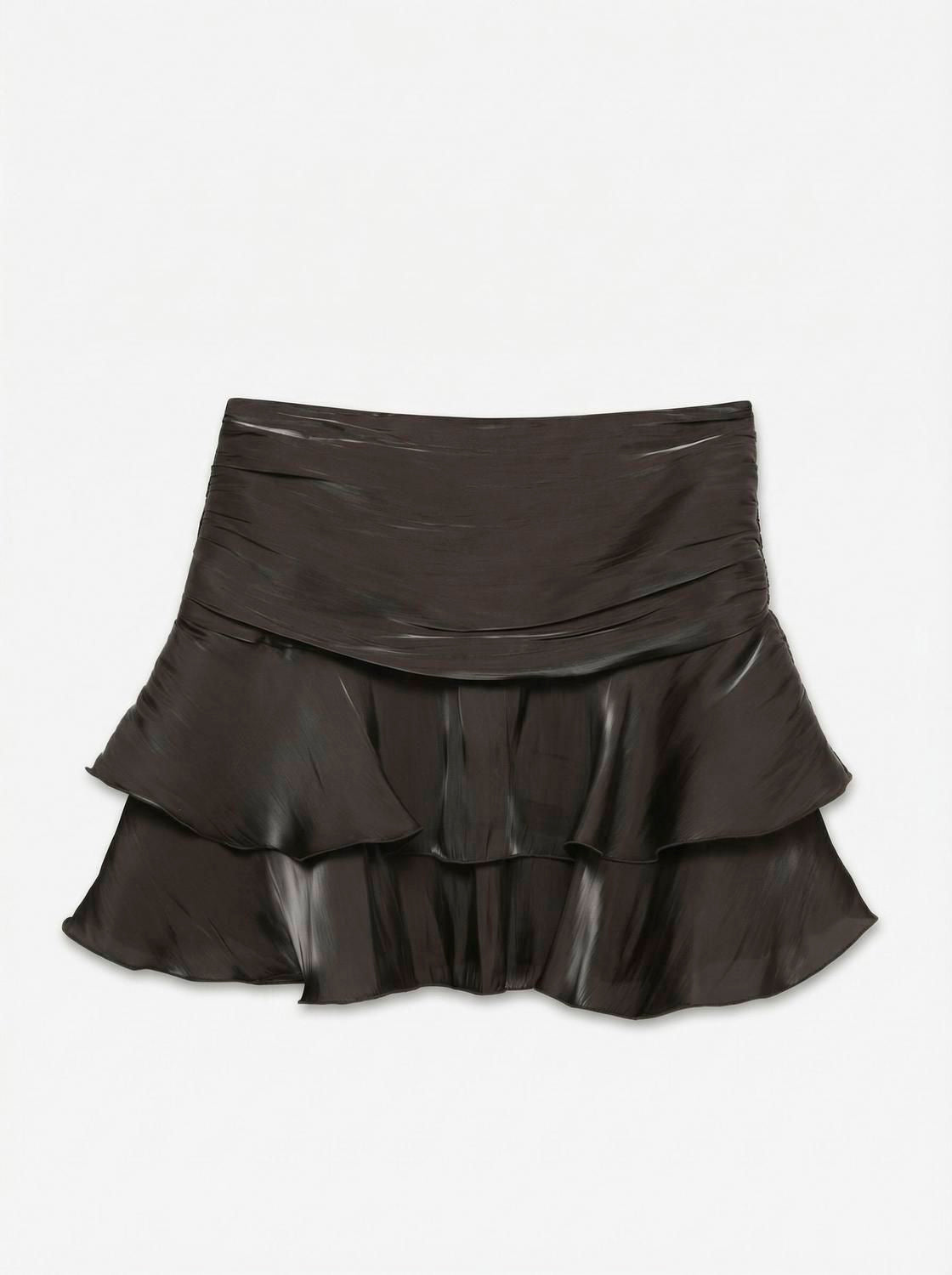Vmpolly Hw Layer Short Skirt Wvn Brun