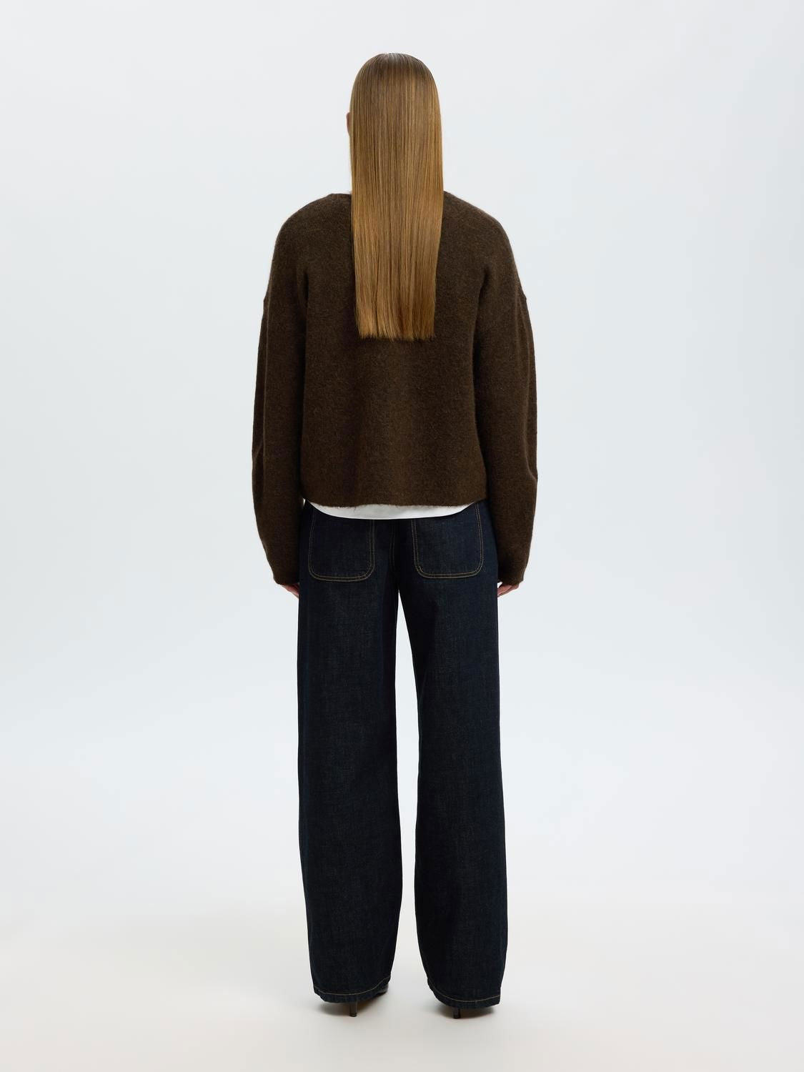 Slwlulu Ls Duffle Knit Cardigan Brun
