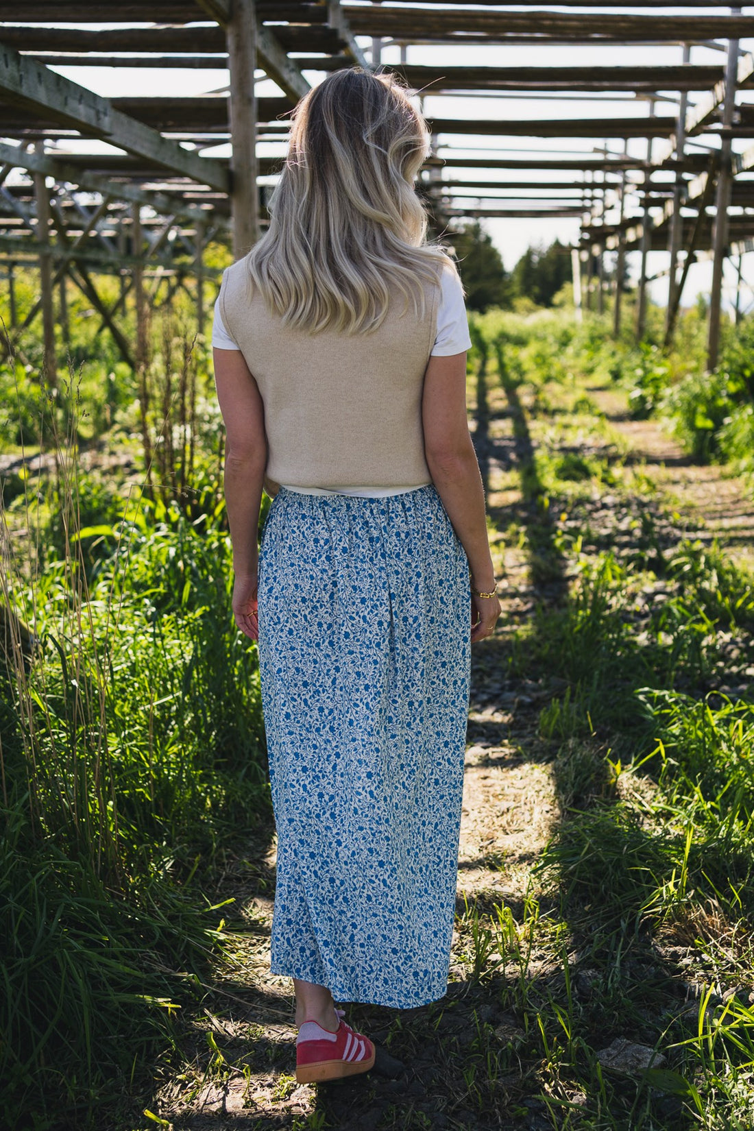 Rausastrid Hw Skirt Aop Blå