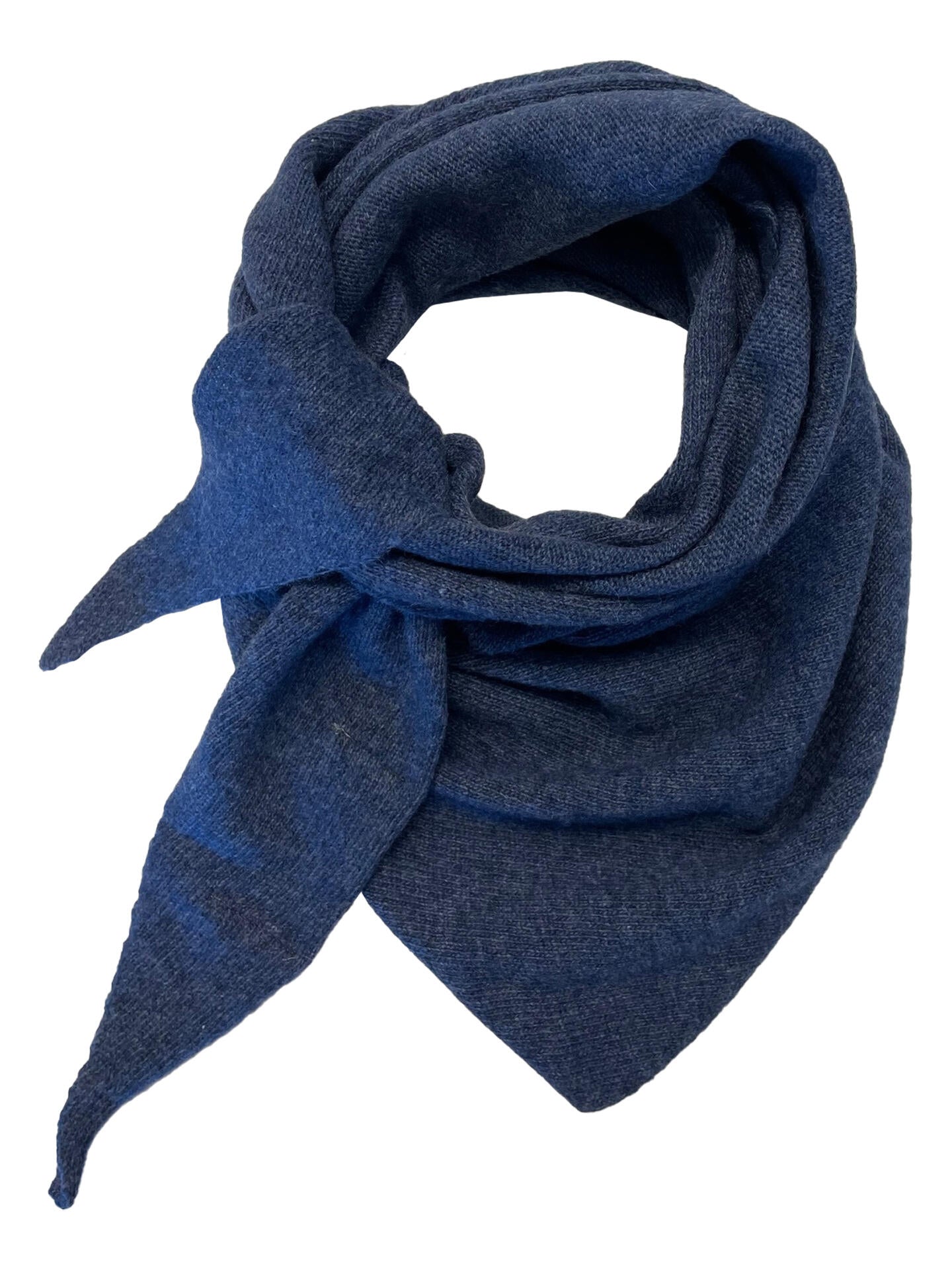 Dame sjal ensfarget triangle Jeansblå