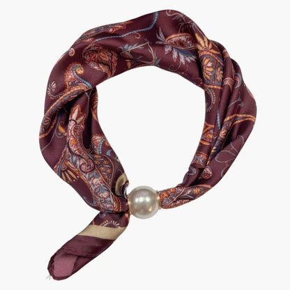SCARF SMALL PAISLEY&amp;PEARL Burgunder