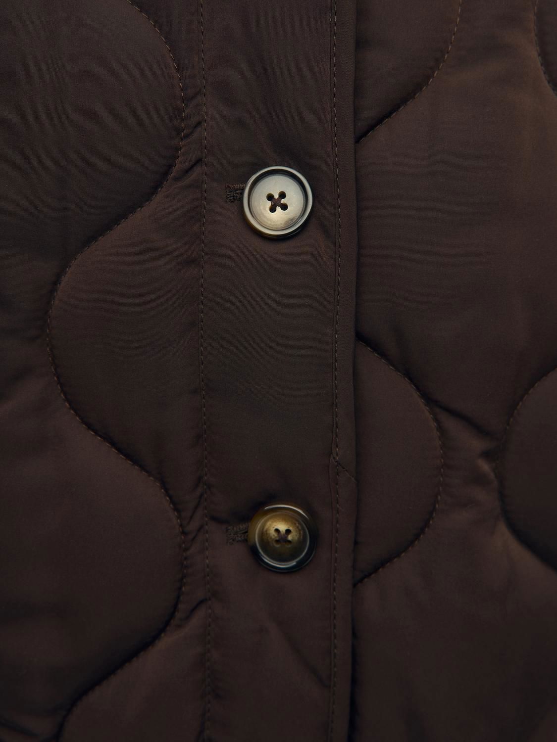 Objallie Ls Lo Quilted Jacket Noos Brun