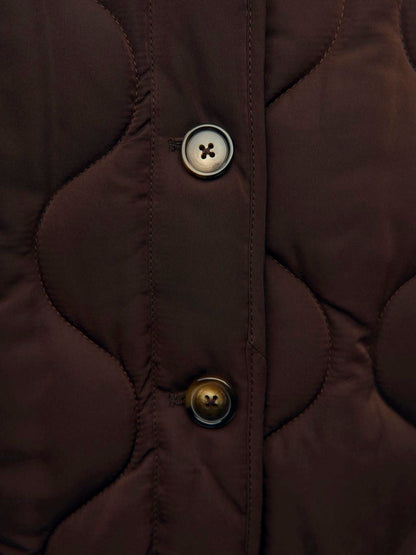 Objallie Ls Lo Quilted Jacket Noos Brun