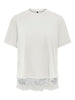 Onlvivvi S/s Lace Bottom Top Jrs Noos Hvit