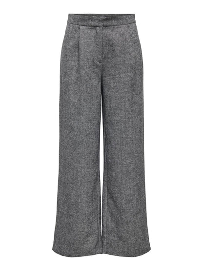Onlbekka Life Hw Wide Wool Look Pant Tlr Grå