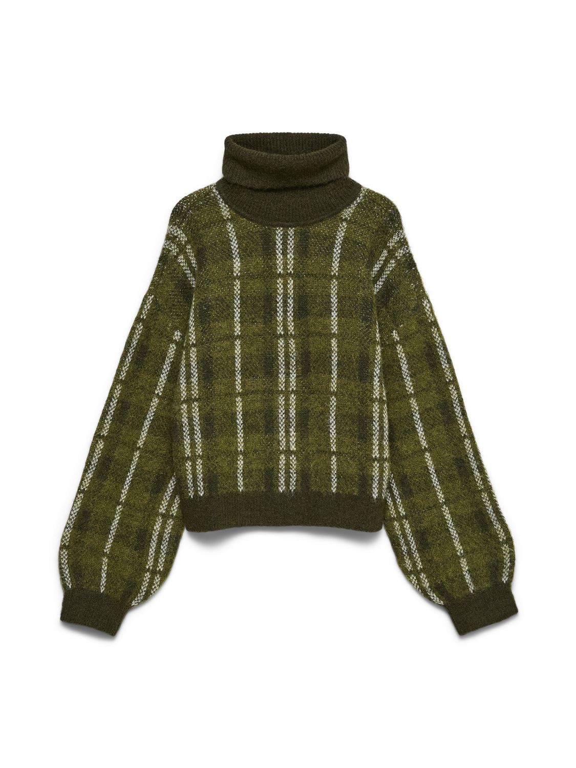 Vmtoby Ls Highneck Pullover Grønn