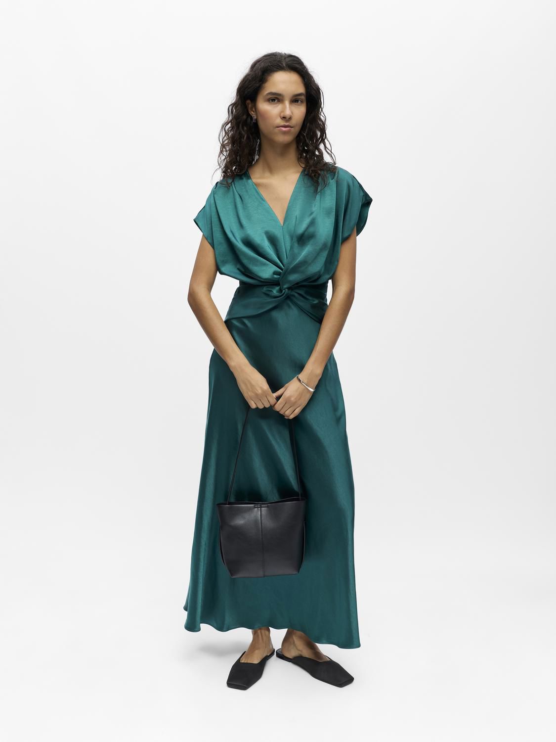 Objlia Re Ss Long Dress 144 Grønn