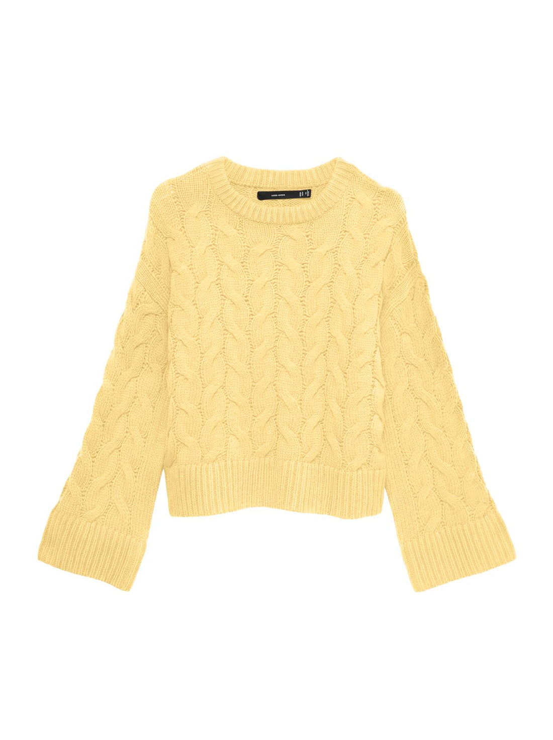 Vmsvea Thea Ls O-Neck Cable Pullover Exp Gul