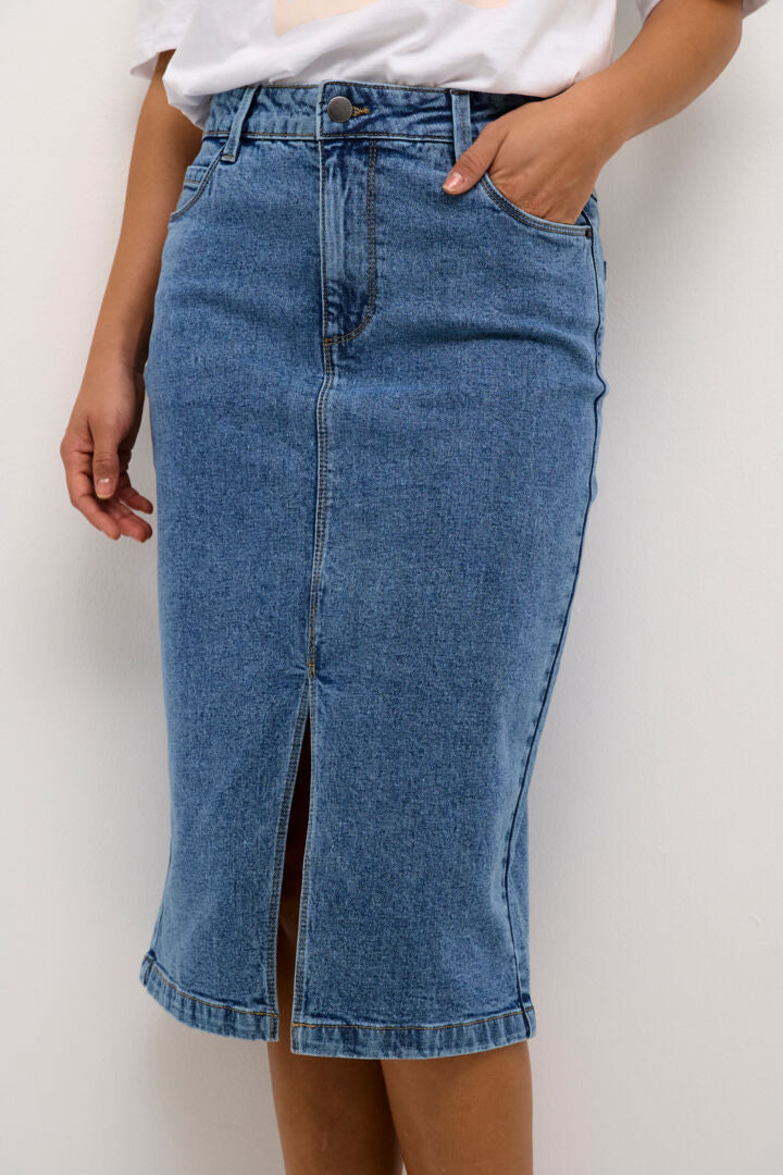 KAbarbeth denim Skirt Blå