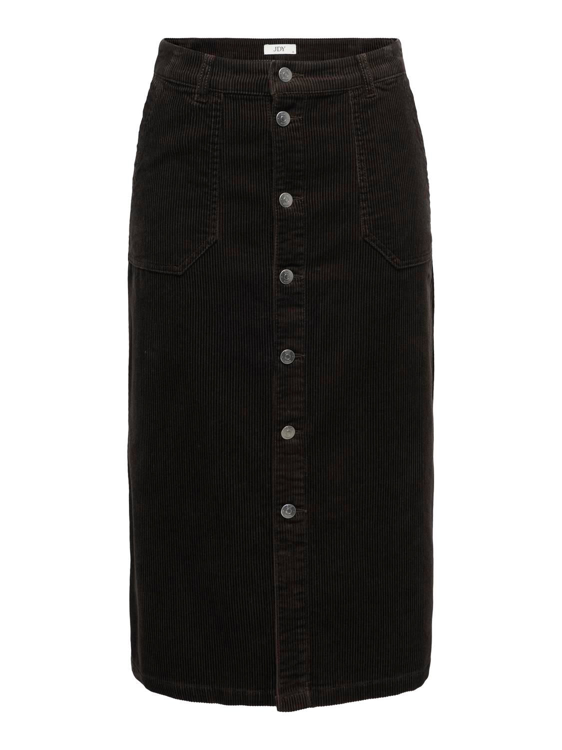 Jdyshiraz Hw Midi Button Skirt Pnt Brun
