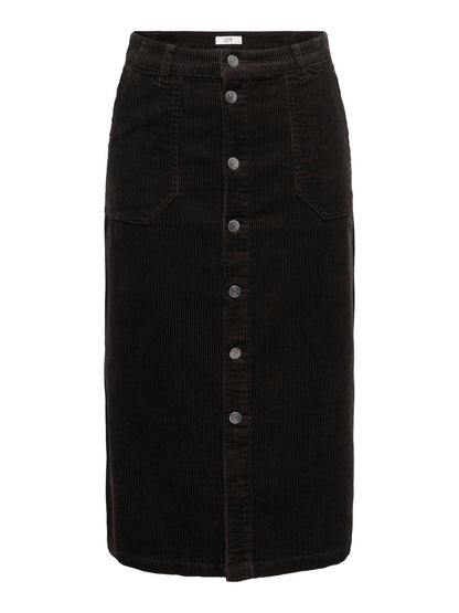 Jdyshiraz Hw Midi Button Skirt Pnt Brun